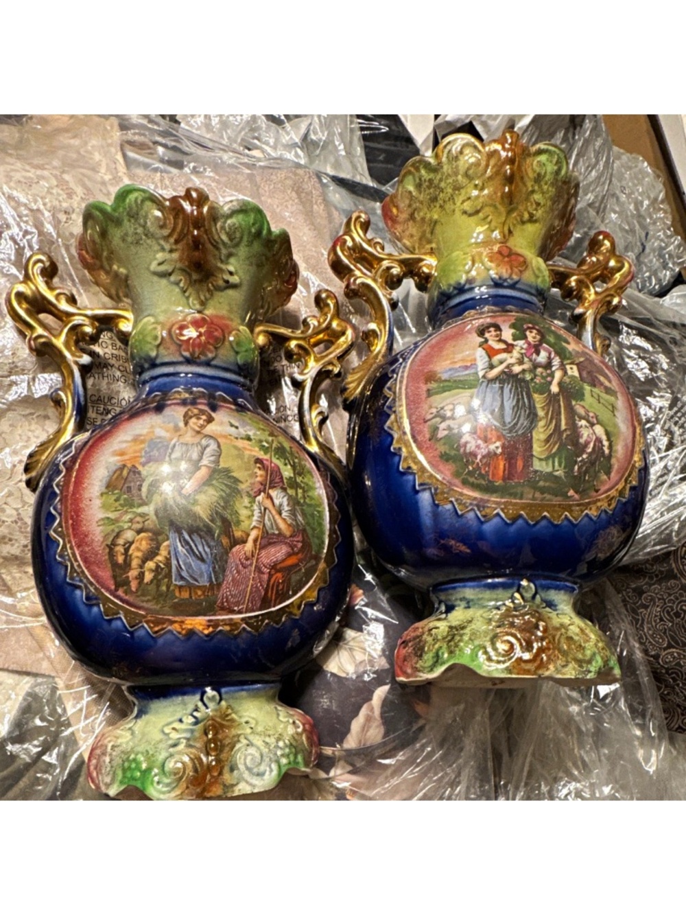 Antique pair of vases made in England